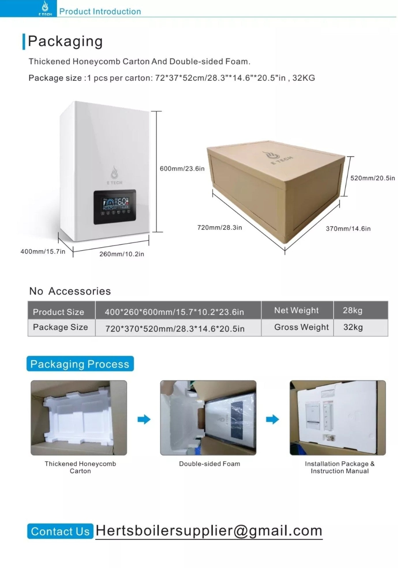 12KW Electric Combi Boiler